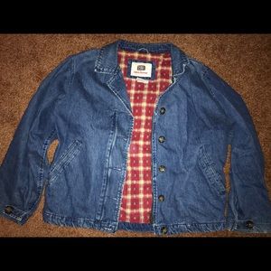 Faded Glory denim jacket flannel lined